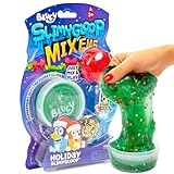 Bluey Holiday SLIMYGLOOP Mix’EMS, Peppermint-Scented Glossy Slime, 3 Fun Slime Add Ins, Bingsu Beads, Mini Foam Balls, Collectible Rubber Charm, Fun Stocking Stuffers, Gifts for Kids, Sensory Toys