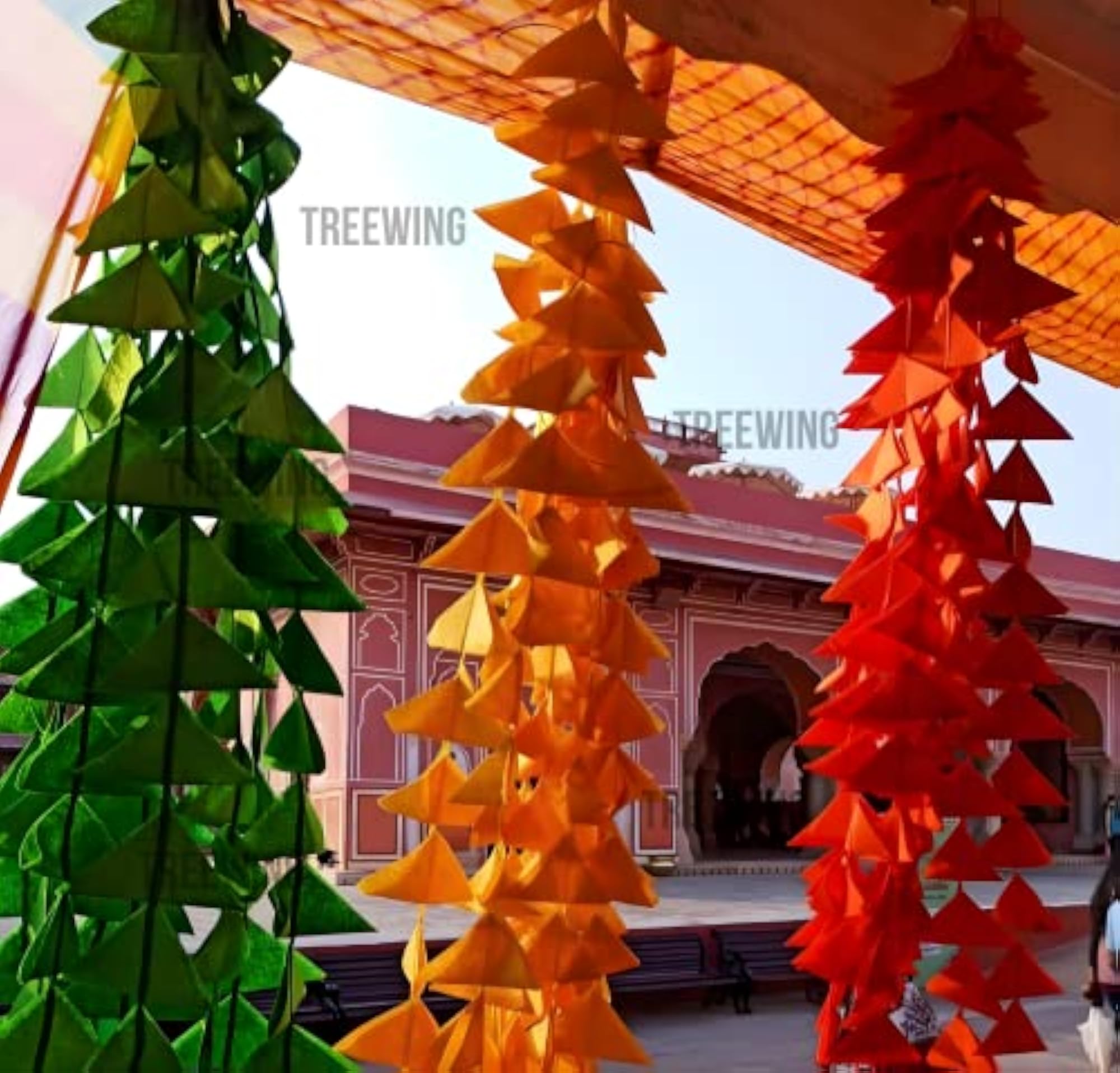 Decorative Triangle Net Cloth Garlands