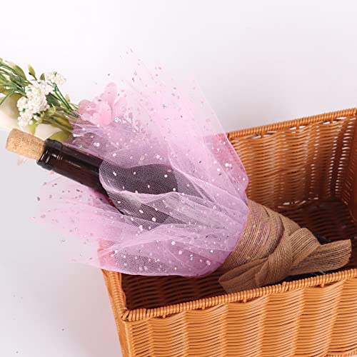 Luxurious Light Pink Glitter Tulle Fabric - 54" x 10 Yards Sequin Ribbon for Elegant DIY Crafts, Tutus, Weddings & Parties 8 Luxurious Light Pink Glitter Tulle Fabric - 54" x 10 Yards Sequin Ribbon for Elegant DIY Crafts, Tutus, Weddings & Parties - Image 7