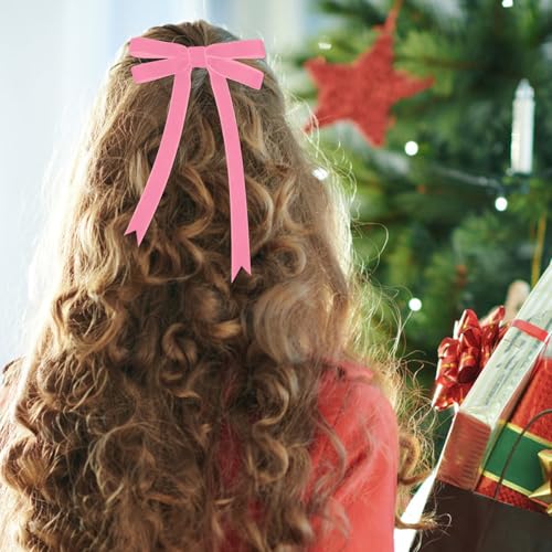 Image of Tsorode 10 Yards Black Velvet Ribbon 1 Inch for Christmas Tree,Velvet Christmas Ribbon for Gift Wrapping Crafts Bow Wreath Holiday Decorations (Pink, 5 /8 inch-10 Yard)
