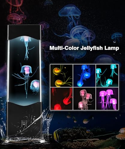 Image of Jellyfish Lamp Mesmerizing Lava Lamp, Multi-Color Jelly Fish Light Lamp, Jellyfish Lava lamp Home Deco for Room Mood Light for Relax