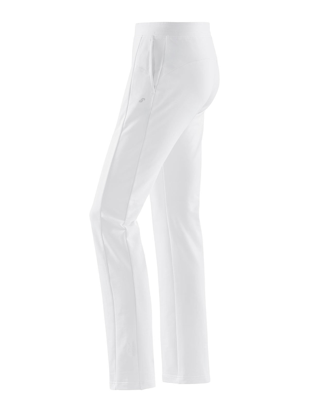 Joy Sportswear Freizeithose SINA für Damen - sportliche Jogginghose mit geradem Schnitt | Lange Sport Hose mit hohem Baumwolle & Stretch-Material Kurzgröße, 23, White