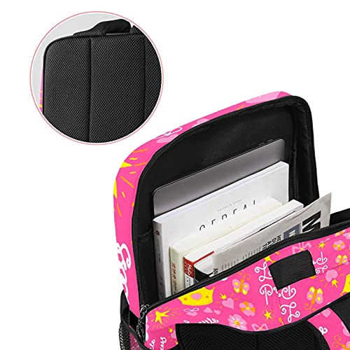 Sac à dos ordinateur portable avec impression princesse rose originale
