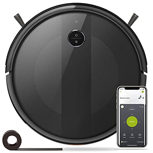 KÍVÖL E20 Robot Aspirateur, 2000 PA, Autonomie 150 min, Automatic Carpet Impulse, Alexa et Google Voice Control, Programmable, Autoloading