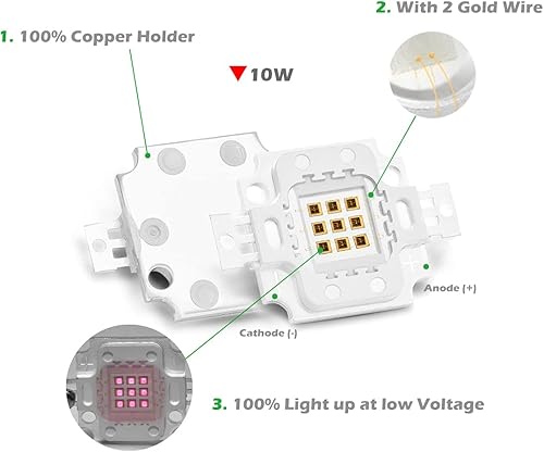 Miniatura 3 de Chip de led de 10 W de alta potencia, 10.00watts, 6.0 volts
