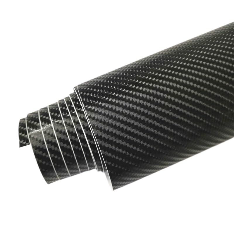 Autofolie 4D 5D 6D Schwarz Carbon Faser Vinyl Film Auto Wrap Film 5D Rolle Auto Aufkleber Auto Sport Außen Zubehör Film Car Wrapping Folie(4D Carbon Fiber,50cmx200cm)