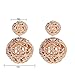 SheLian Vintage Front Back Womens Double Side Round Ball Stud Earrings(Rose Gold Tone)