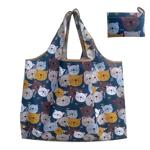 Zhenghebuy Bolsa Compra Plegable Grande,Bolsa Tote Bag,Bolsas de Compra Reutilizables,Bolsa de Ecológica Lavable para Compras,Viajes,Camping