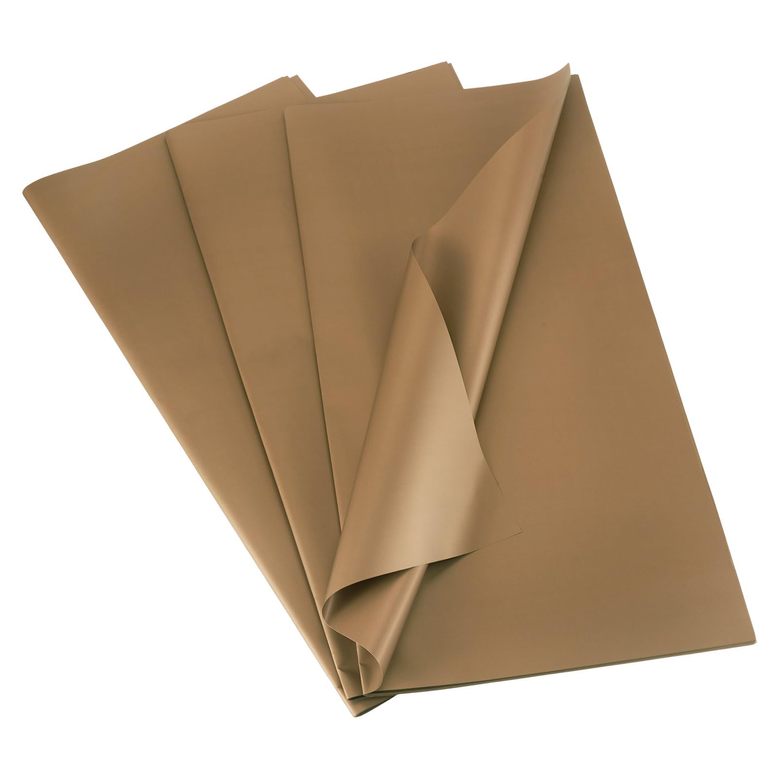 Sparkeads 20 pcs Waterproof Flower Wrapping Paper 560x560mm Florist Papers Square Floral Wrap Paper for Gift Bouquet Packaging Wedding Birthday Party Decoration,Tan