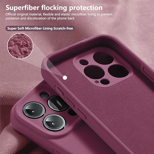 Coque iPhone 15 Plus silicone MagSafe béquille anneau rouge vin