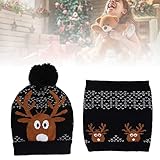 DOUBLE COUCHE: Le bonnet est un ensemble de bavoirs pour enfants en tricot doux à double couche, il est donc très chaud par temps froid. Les bonnets sont doux et confortables