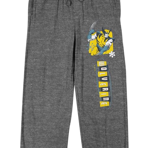 Marvel Comics Presents Wolverine Men's Gray Heather Sleep Pajama Pants2