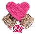 IL caldo Women's Thick fur neck hanging Plush wool Mitten Gloves
