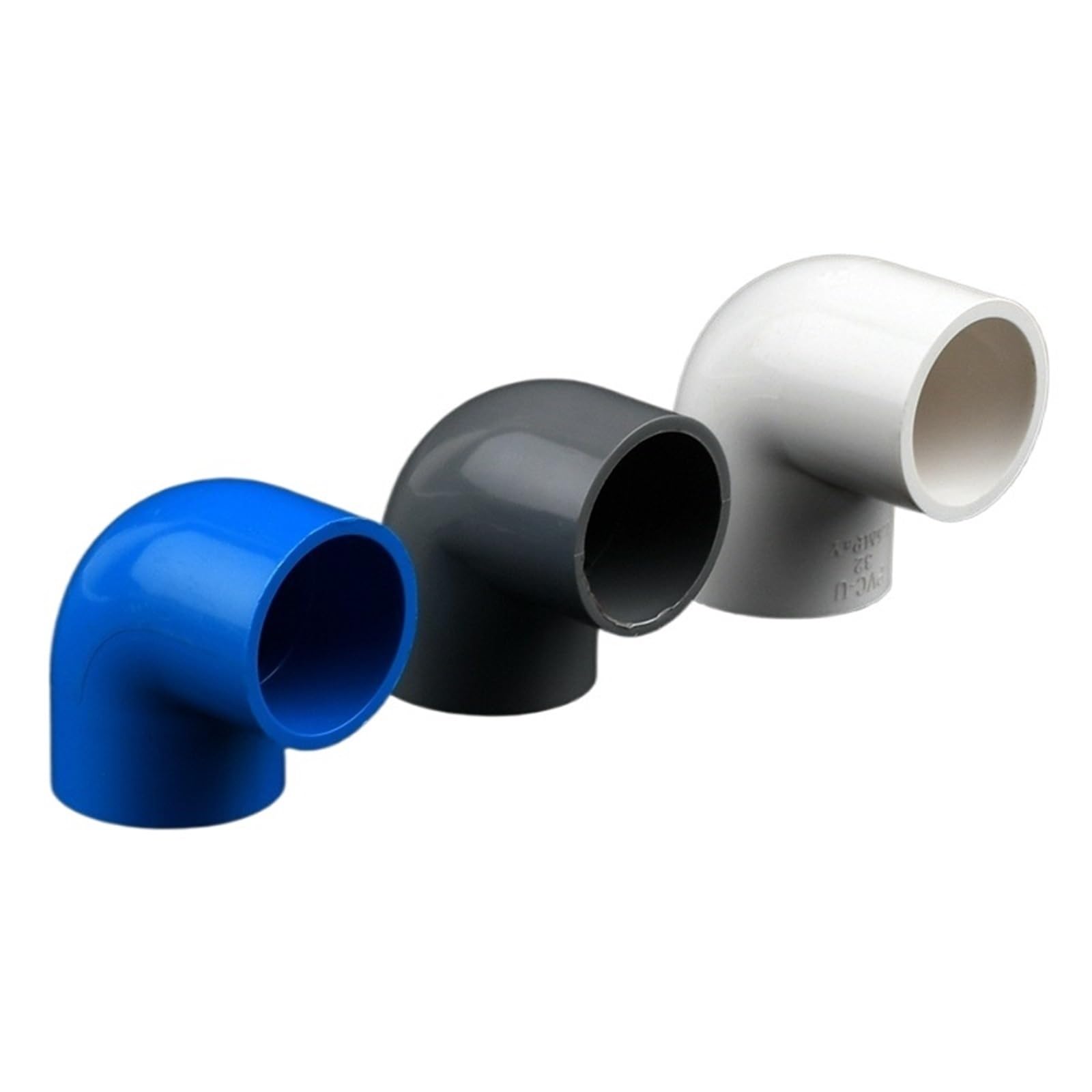 Raccordi per Tubi dell'Acqua, Raccordo a Gomito in PVC a 90 Gradi for Tubi dell'Acqua e irrigazione Multicolore 20-75 mm(White,75mm)