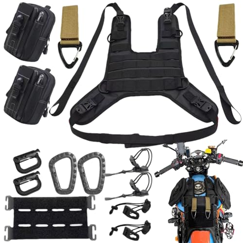 Chaleco tanque de aceite de motocicleta - Bolsa de almacenamiento ajustable, base de montaje magnético | Cubierta de tanque multifuncional con ajuste seguro para ciclistas, viajes al aire libre, bolsa
