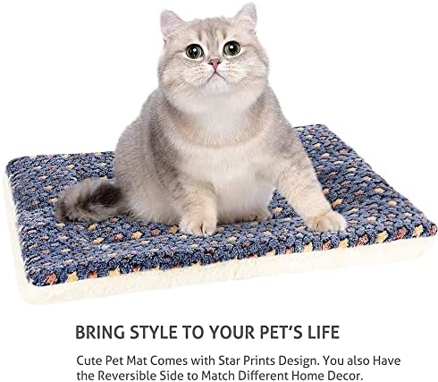 Hileyu 2 PCS Small Animal Plush Bed,Warm Cat Dog Blanket Sleeping Pad Pet Pad Fluffy Bed Mat for Guinea Pig Hamster Rabbit Kitten Bunny Chinchilla Squirrel Hedgehog,11 x 11in (Pink, dark blue)