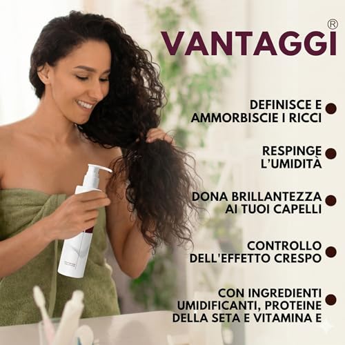 Karseell Maca Care System Crema Definizione Ricci Professionale Idratante Riparatrice Olio Di Argan Cheratina Vegetale Nutrizione Profonda Anticrespo Elasticità Lucentezza Capelli Ricci Mossi 200Ml - 7