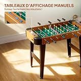 SPORTNOW mini baby-foot 22 joueurs, hauteur de 71 cm photo 6