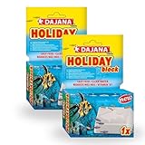 Holiday Block, Bloque Alimenticio de Vacaciones para Peces, Reduce NO2-NO3, con Vitamina B1, Pack de 2
