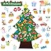 TOBEHIGHER Felt Christmas Tree - 3.1 FT Wall Felt Christmas Tree for Kids with 30 pcs Ornaments, DIY Xmas Gifts for Christmas Decorations