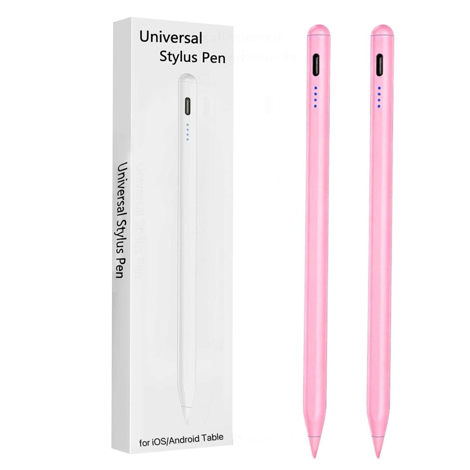 2 penne stilo per tablet Samsung Galaxy Tab A9/A8/A7 per iOS/Android/Windows, penna stilo con doppio touch screen (rosa)