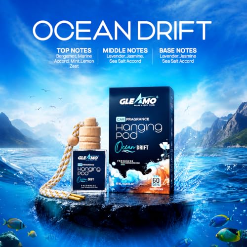 Image of Car Perfume Combo Pack of 3 Air Freshener | Ocean Drift, Petal Bloom & Midnight Leather | Odour Eliminator for Cars, SUVs, & Vans | Premium Auto Interior Freshener Gift Set | 30ml