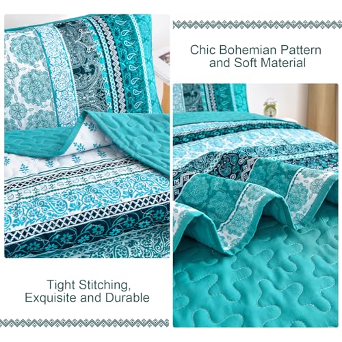 Juego de ropa de cama queen lavable y ligero de patchwork 6
