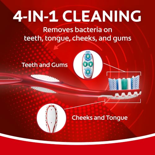 Colgate 360 Optic White Advanced Adult Whitening Toothbrush, Medium, 2 Pack - image 7