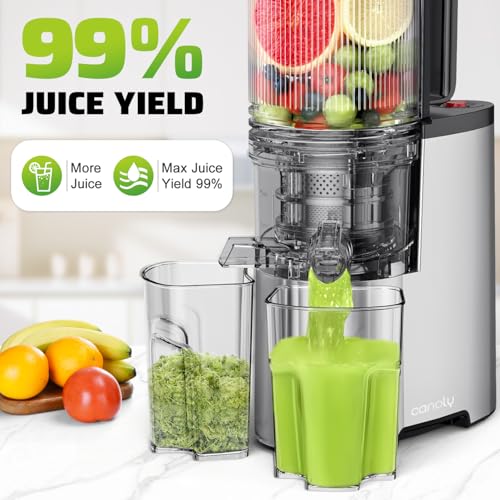 image for Canoly Cold Press Juicer, Masticating Juicer with Quiet Motor, Support