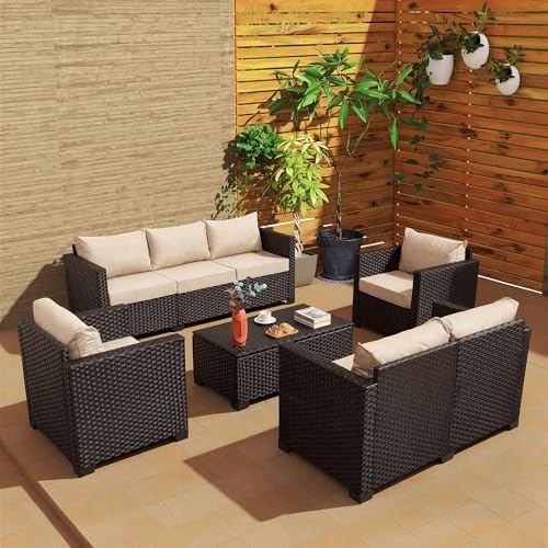 Rattaner 5-Piece Outdoor Furniture Set Patio Furniture Set Outdoo...