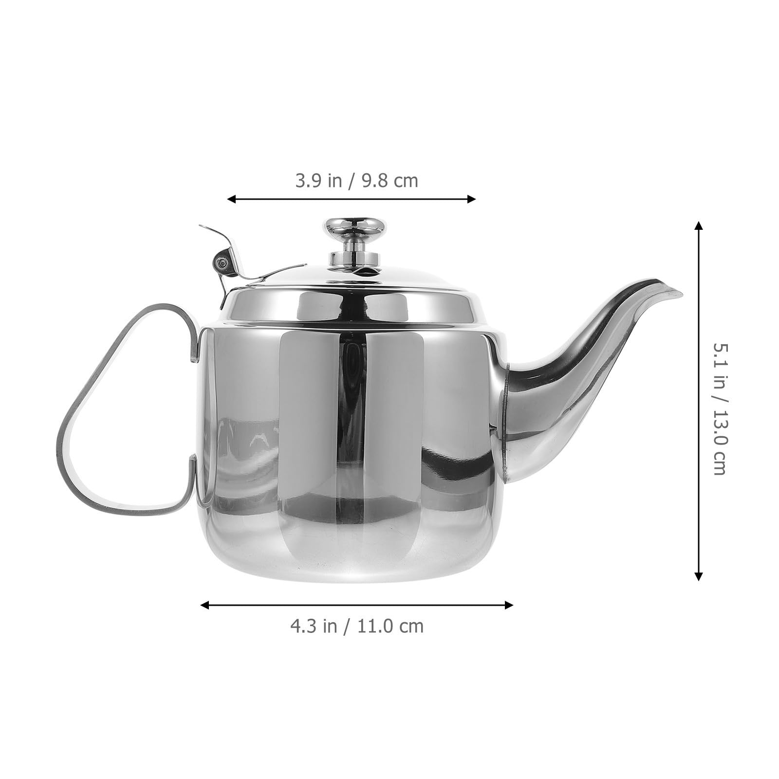 Tetera de Mano de Acero Inoxidable con Filtro y Salida Automática