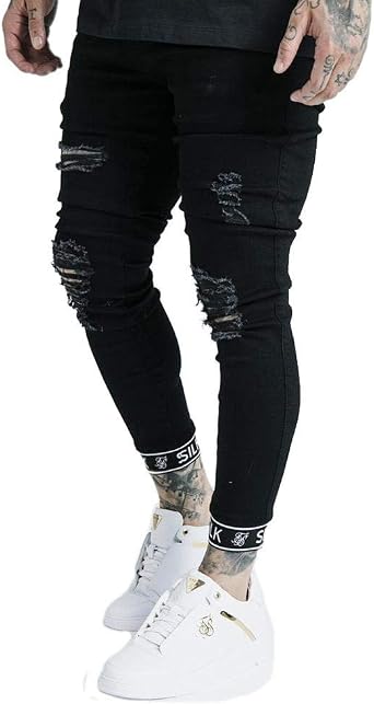 Vaquero Siksilk X Dani Alves Skinny Tech Cuff Denim: Amazon.es: Ropa