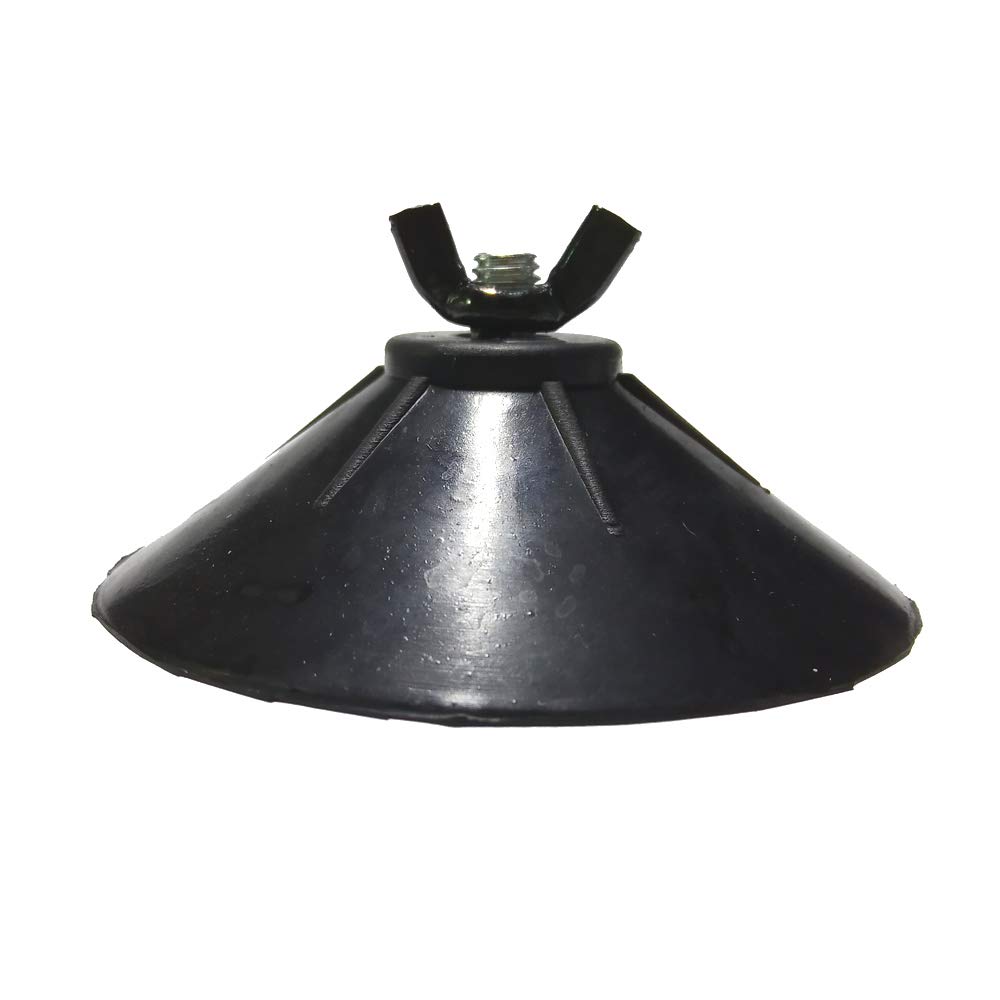 DANXQ 8 CM 3.3" Large Strong Black Rubber M8 Screw Suction Cup Ground Sucker,4 Piece/Pack (Wing NUT)