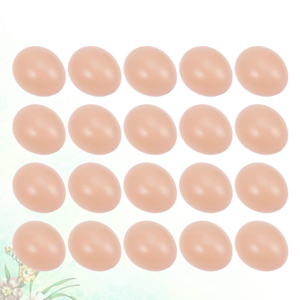 ULTECHNOVO 50pcs Simulated Plastic Eggs Lifelike Eggs Plastic Egg Model Eggs Model Simulation Egg Toy