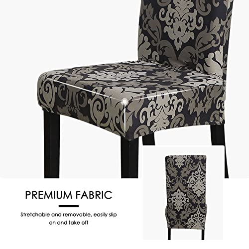 Forcheer Pattern Stretch Chair Covers For Dining Room Set Of 4,Printed Stretchable Dining Chair Slipcover Washable Removable For Kitchen,Hotel,Restaurant,Ceremony Universal Size(4Pcs,Ancient) #TOP6