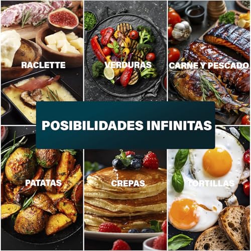 Miniatura 4 de Princess petra Electric Raclette 6 Grill Party – Raclette para 6 personas con forma redonda - 162725
