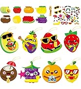 chiazllta 32 Packs Fruit Craft Kits for Kids Summer DIY Hawaiian Fruit Sticker Art Craft Set for ...