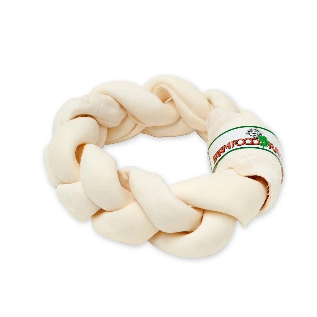 Farm Food Rawhide Dental Braided Donut Large 22-26cm