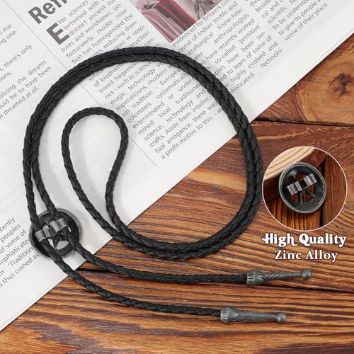 Image of Bolo Tie for Women Men, Western Bolo Tie Rodeo Cowgirl Cowboy Tie Bolo Ties Cowboy Accessories for Men Women