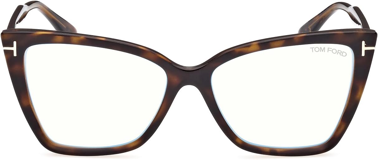 Tom Ford Eyeglasses FT 5844 -B 052 Matte Havana âÂ€Âœtã¢Â€ Logo