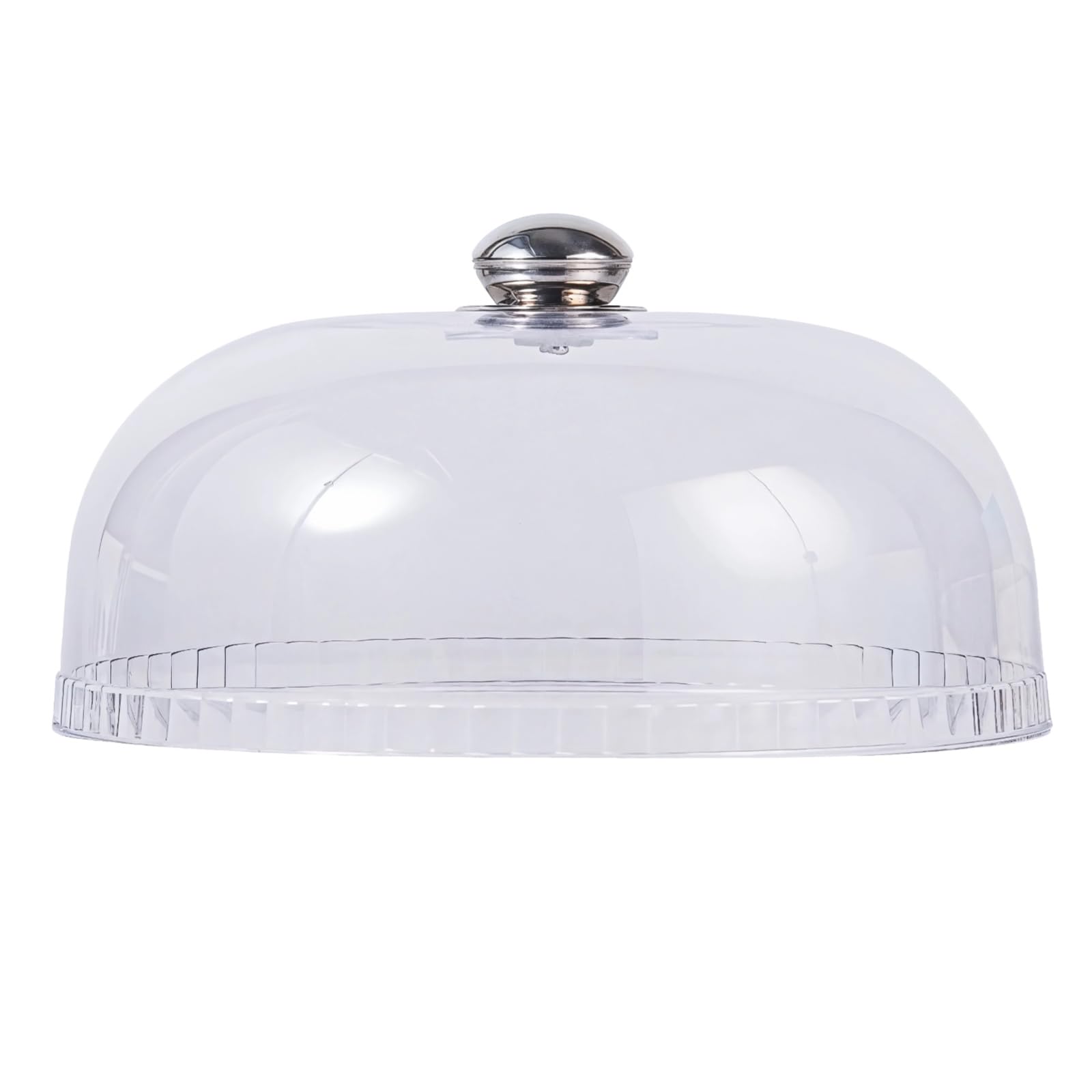 Packool 10.2 in / 26 cm Round Cake Dome with Handle, Dust-Proof and Fresh Keeping, Great for Cakes, Desserts, BBQs, and Parties, Clear Plastic Cake Dome with Lid