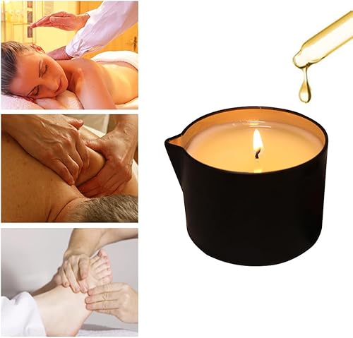 Miniatura 3 de Vela de aceite masajeador, masaje corporal hidratante, loción orgánica para el cuidado de las manos con infusión de manteca de karité, 6.35 onzas