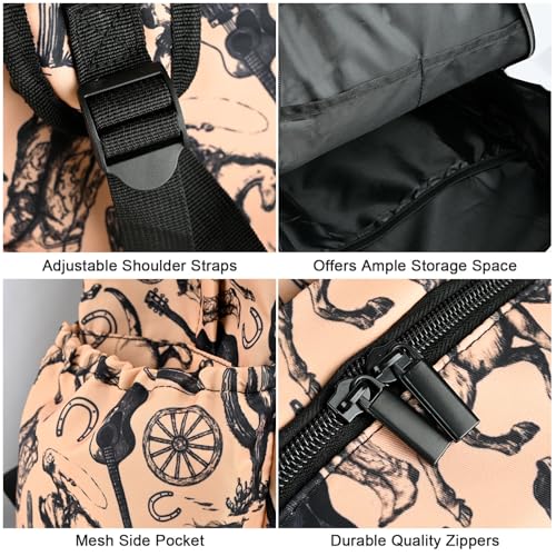 Western School Backpack for Girls Boys Teens Bookbag 17 Inch Laptop Backpack for Sports Travel Camping - Image 5