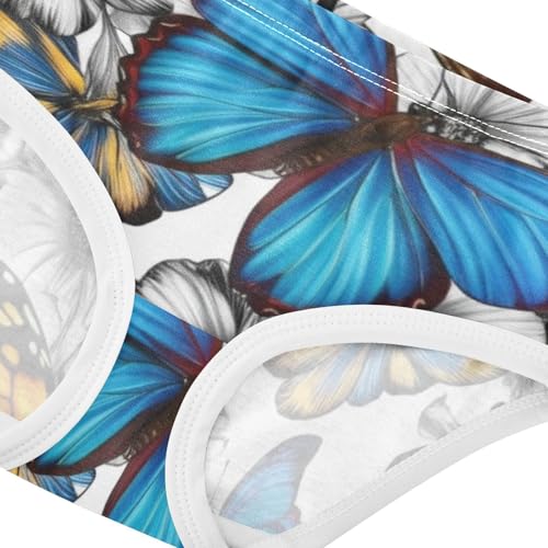 Flower Girls Underwear Toddlers 2t Cotton Little Girl Panties Vibrant Butterflys Blue Briefs Underpants4