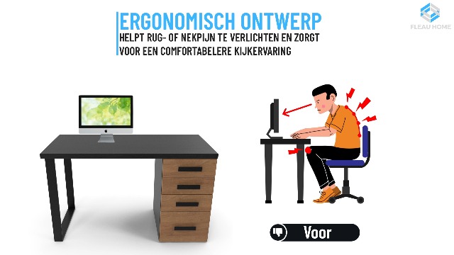 FITUEYES Houten Monitorstandaard PC Laptop Computerscherm Verhoger, Monitor Printer Verhoger