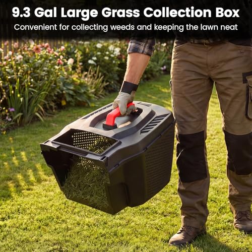 Image of DORTALA Lawn Mower, Corded 14 inch Electric Push Mower, 3-Position Cutting Height Adjustment, 9.3 Gal Grass Collection Box, 12 AMP Motor, 1500W, Lightweight Walk-Behind Mower for Small Medium Yard (Red)