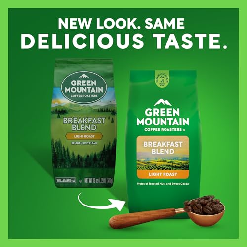 Green Mountain Coffee Roasters Breakfast Blend, Whole Bean Coffee, Bagged 18 oz - image 2