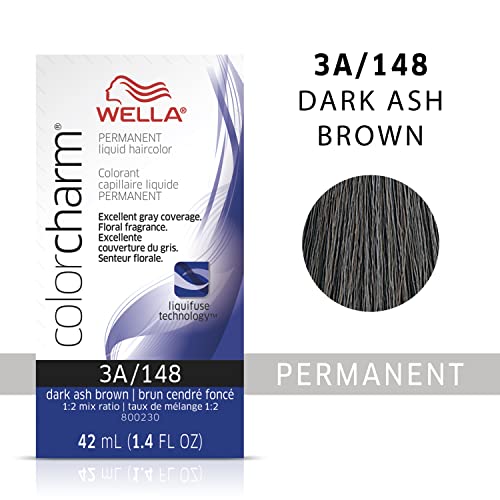 Image of WELLA Color Charm Permanent Liquid Hair Color for Gray Coverage, Brown