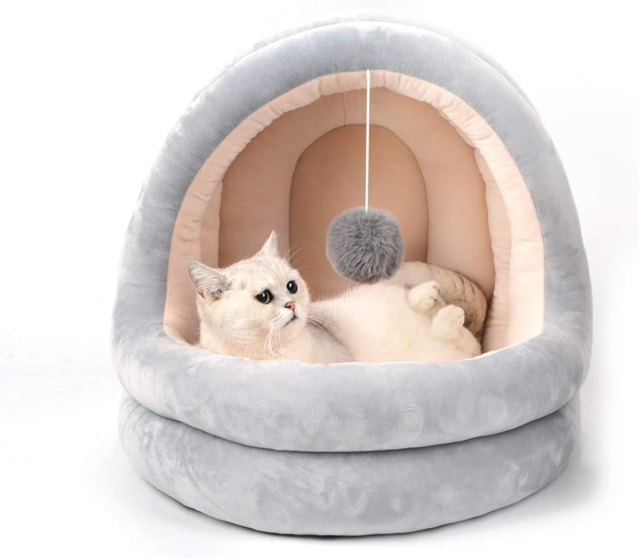 Furball Cat Bed cat Sofa ,cat beds for Indoor Cats,Large Space Thicken and More Warm,Plush Comfortable cat Bed,Quiet Comfort pets's Warm…