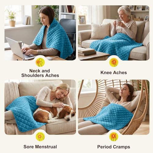 Image of 32 inchx24 inch Extra Large Heating Pad for Back Pain /Period Cramps /Neck /Shoulder | XXL Large Electric Heating Pads, Timer and Auto Shut Off, Moist Heat Pad, Machine Washable, 6 Heat Settings, Surprise Gifts
